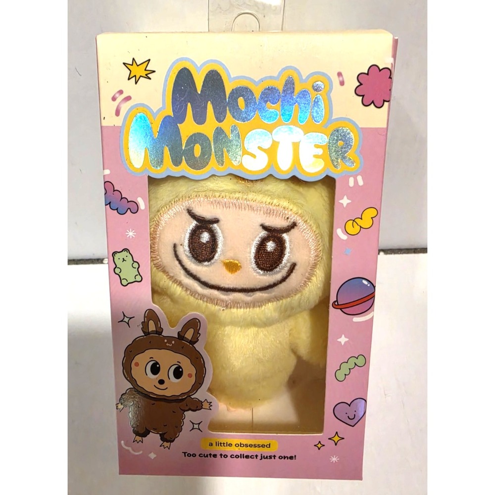 Moshi Monster Plush Yellow Monster Charm Key Ring Holder Clip On  New In Box